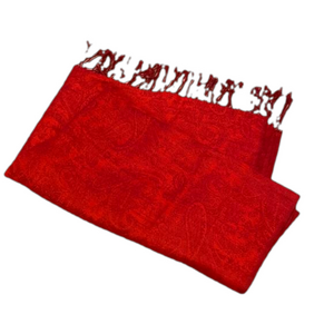 Pashmina red 70% pashmina 30% silk scarf. Perfect condition